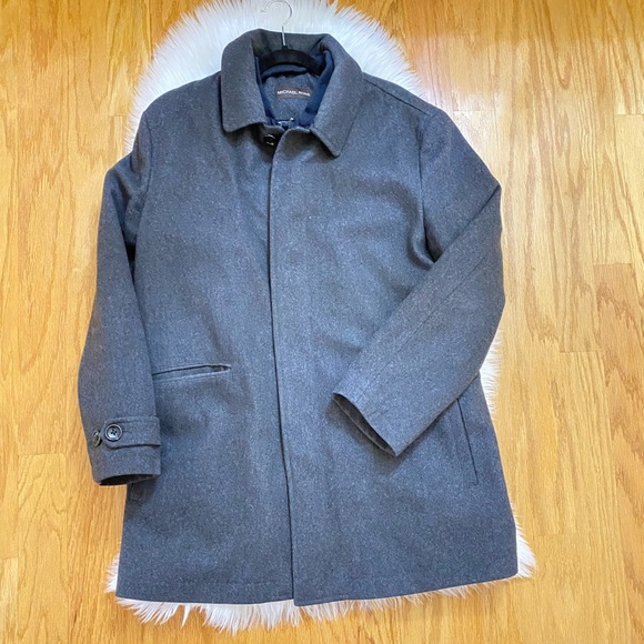 Michael kors men wool dark gray coat size L - Picture 1 of 8